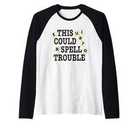 This Could Spell Trouble Funny Word Board Game Raglan Baseball Tee