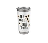 This Could Spell Trouble Funny Word Board Game Stainless Steel Insulated Tumbler