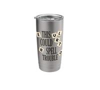 This Could Spell Trouble Funny Word Board Game Stainless Steel Insulated Tumbler