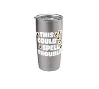 This Could Spell Trouble Funny Word Board Game Stainless Steel Insulated Tumbler