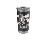 This Could Spell Trouble Funny Word Board Game Stainless Steel Insulated Tumbler