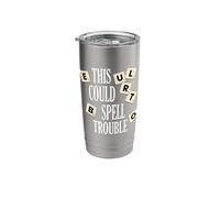 This Could Spell Trouble Funny Word Board Game Stainless Steel Insulated Tumbler