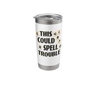 This Could Spell Trouble Funny Word Board Game Stainless Steel Insulated Tumbler