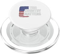 This Country Matters Patriotic American Flag Art PopSockets PopGrip for MagSafe