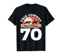 This Cowboy Just Turned 70 - 70th Birthday Horse Rider Gift T-Shirt