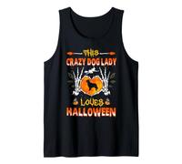 This Crazy Dog Lady Golden Retriever Loves Halloween Tank Top