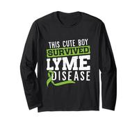This Cute Boy Survived Lyme Disease Awareness Long Sleeve T-Shirt