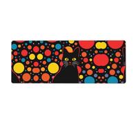 This Cute Kitten Keyboard and Mouse pad, 12x31.5 inches in Size, is Designed for Computers, Consoles, Offices, and is Also Suitable for Games and Study.