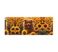 This Cute Poodles Keyboard and Mouse pad, 12x31.5 inches in Size, is Designed for Computers, Consoles, Offices, and is Also Suitable for Games and Study.