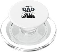This Dad Finds Joy In Cartoons Fun PopSockets PopGrip for MagSafe