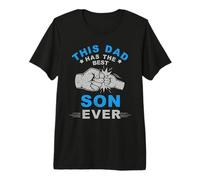 This Dad Has The Best Son Ever Funny Fathers Day Premium T-Shirt