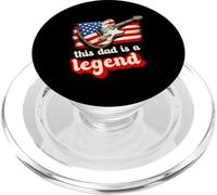 This Dad Is A Legend USA Flag Guitar Music Fathers Day PopSockets PopGrip for MagSafe