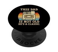 This Dad Is Not Old Hes A Classic Retro Music Cassette Tape PopSockets Adhesive PopGrip