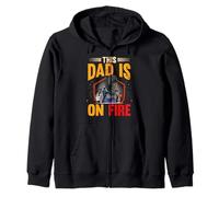 This Dad Is On Fire Metal Crafter Welder Welding Zip Hoodie