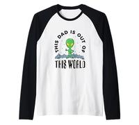 This Dad is Out of This World Alien Lover Father's Day Raglan Baseball Tee