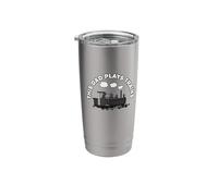 This Dad Plays Trains, Steam Train Model Railroad Enthusiast Stainless Steel Insulated Tumbler