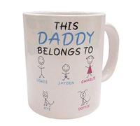 This Daddy Belongs to. Customisable Mug. Perfect for Father's Day, Birthday, Christmas or a Gift.