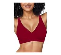 This deep V-Neck Seamless Bra is Specially Designed for Women and can Easily Create a Fashionable Low-Neck T-Shirt Look (UK, Alpha, S, M, Regular, Regular, Wine red)