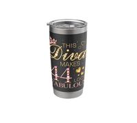 This Diva Makes 44 Look Fabulous 44th Birthday Queen B-Day Stainless Steel Insulated Tumbler