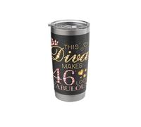 This Diva Makes 46 Look Fabulous 46th Birthday Queen B-Day Stainless Steel Insulated Tumbler