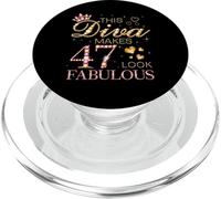 This Diva Makes 47 Look Fabulous 47th Birthday Queen B-day PopSockets PopGrip for MagSafe