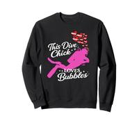 This Dive Chick Loves Bubbles | Funny Scuba Diving Sweatshirt