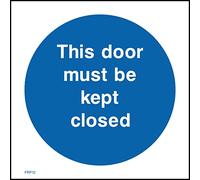 This Door Must Be Kept Closed Sign - 200mm x 200mm - Self Adhesive Sticker (FPR12)