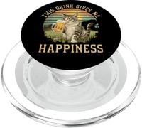 this drink gives me happiness for cat lover and drinkers PopSockets PopGrip for MagSafe