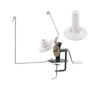 This electric wool yarn winder features a heavy duty 10 oz automatic winding capacity and a continuously adjustable electric line winder