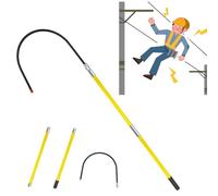 This Electrical Safety Pole - High-Voltage Insulated Rescue Hook for Emergency Care and Body Recovery, Non-Conductive Design for Safe Operation in Critical Situations