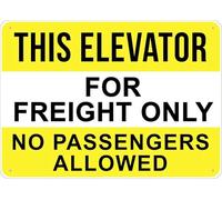 This Elevator For Freight Only Sign Warning Tin Sign Home Kitchen Farm Garden Garage Wall Decor 12X8Inch