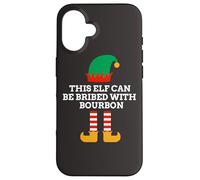 This Elf Can Be Bribed With Bourbon Christmas Santa Helper Case for iPhone 16