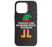 This Elf Can Be Bribed With Bourbon Christmas Santa Helper Case for iPhone 16 Pro