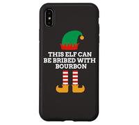This Elf Can Be Bribed With Bourbon Christmas Santa Helper Case for iPhone XS Max