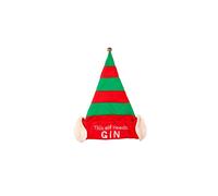 Wicked Costumes Adult Christmas This Elf Needs Gin Hat with Bell Santas Little Helper Fancy Dress Accessory Xmas (Gin)