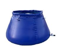 This Emergency Water Recovery Bag 1000L (264Gal) Large Capacity Rainwater Collection System with Valve Foldable Outdoor Water Storage Tank for Irrigation (0.2 to 5 Ton)