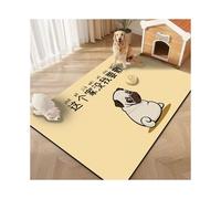 (This family doesn't want me to break up, 100*150cm (ice silk silicone bottom)) Cute cartoon pet cat and dog floor mats ice silk floor mats non-slip and dirt-resistant pet cat and dog special floor ma