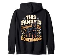 This Family Is Powered by Dobermans Guard Dog Zip Hoodie