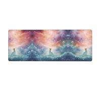 This Fantasy Paradise Space Keyboard and Mouse pad, 12x31.5 inches in Size, is Designed for Computers, Consoles, Offices, and is Also Suitable for Games and Study.