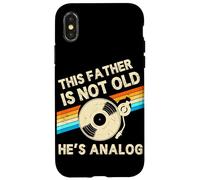 This Father Is Not Old Hes Analog Fathers Day Retro Vinyl Case for iPhone X/XS