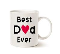 This Father's Day Gifts Best Dad Coffee Mug, Best Dad Ever Unique Christmas or Birthday Gifts Idea for Father Papa Daddy Porcelain Cup White 11 Oz