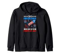 This Firecracker Was Born On The Fourth Of July Zip Hoodie