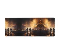 This Firefighters Fighting Fires Keyboard and Mouse pad, 12x31.5 inches in Size, is Designed for Computers, Consoles, Offices, and is Also Suitable for Games and Study.