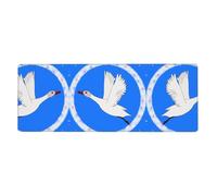 This Flying White Goose Keyboard and Mouse pad, 12x31.5 inches in Size, is Designed for Computers, Consoles, Offices, and is Also Suitable for Games and Study.