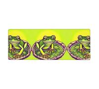 This Frog in a Pond Keyboard and Mouse pad, 12x31.5 inches in Size, is Designed for Computers, Consoles, Offices, and is Also Suitable for Games and Study.