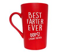 This Funny Christmas Gifts Dad Coffee Mug for Dad, Best F Ever Oops I Meant Father, Fun Father Mug Gifts from Daughter Son, Red 12 Oz
