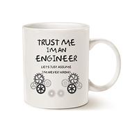 This Funny Engineer Coffee Mug Unique Christmas Gifts Idea, Trust Me I'm an Engineer Classic Ceramic Cup White 11 Oz