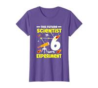 This Future Scientist Is 6 Let's Experiment Happy Birthday T-Shirt