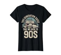 This Generation Sucks Take Me Back to 90s Retro - Value Graphic T-Shirt, Women, Black, XL
