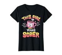 This Girl 14 Year Sober Recovery Coffee Sobriety Anniversary T-Shirt